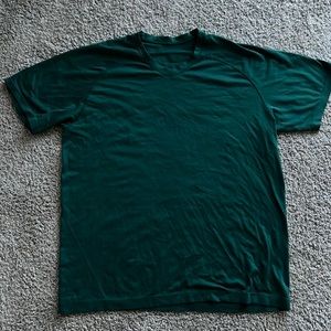 Mens green v-neck lululemon shirt